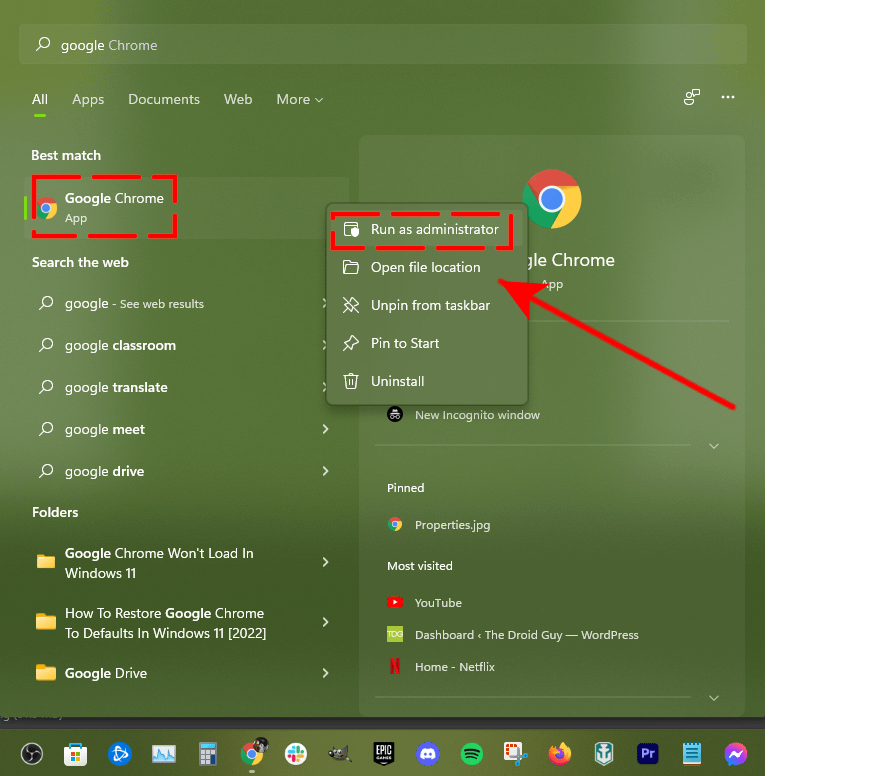 Fix Google Chrome Won’t Load In Windows 11